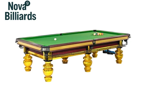 Mesa de billar china de 8 bolas con patas doradas